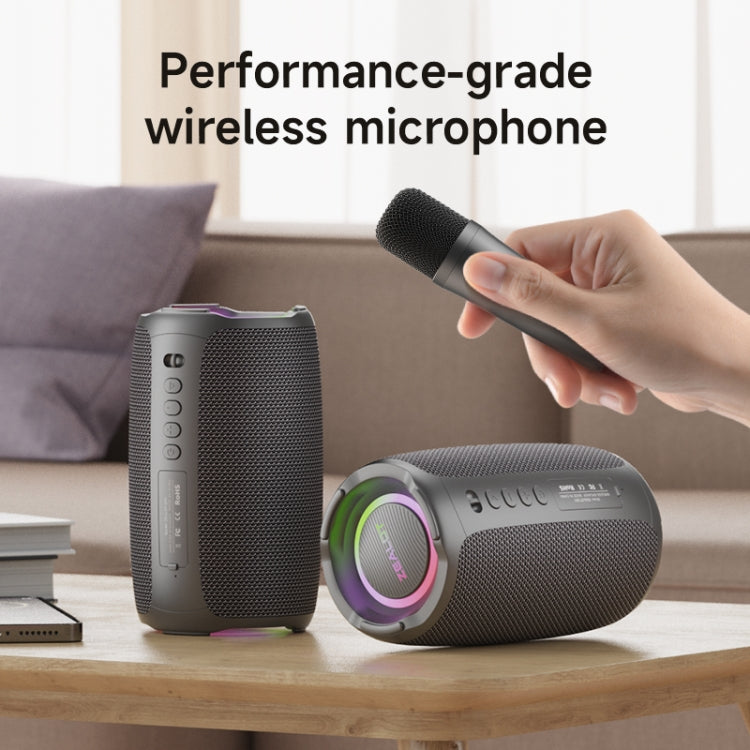 Enceinte sans fil Karaoké Zealot S61M RGB avec Lumières Rythmiques, Un Seul Micro, Deux Micros