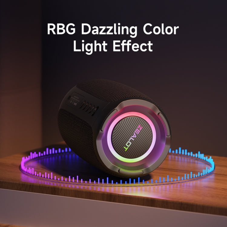 Enceinte sans fil Karaoké Zealot S61M RGB avec Lumières Rythmiques, Un Seul Micro, Deux Micros