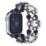 Bracelet de montre en perles et pierres précieuses, pour Apple Watch 42 mm et Apple Watch 38 mm