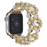 Bracelet de montre en perles et pierres précieuses, pour Apple Watch 42 mm et Apple Watch 38 mm