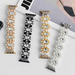 Bracelet de montre en perles et pierres précieuses, pour Apple Watch 42 mm et Apple Watch 38 mm