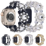 Bracelet de montre en perles et pierres précieuses, pour Apple Watch 42 mm et Apple Watch 38 mm
