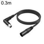 Câble audio XK041L XLR 3 broches mâle droit vers femelle coudée, 0,3 m, 1 m, 2 m, 3 m, 5 m, 10 m