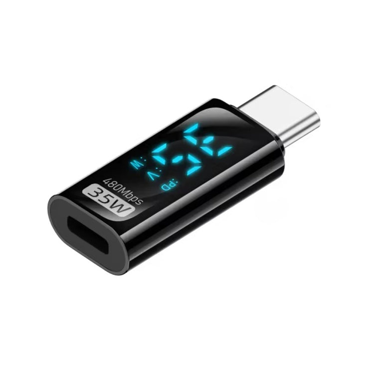 Adaptateur de charge avec affichage numérique, 8 broches mâle vers Type-C femelle 35W, Type-C mâle vers 8 broches femelle 35W, Type-C mâle vers Type-C femelle 140W