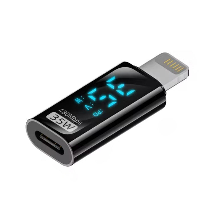Adaptateur de charge avec affichage numérique, 8 broches mâle vers Type-C femelle 35W, Type-C mâle vers 8 broches femelle 35W, Type-C mâle vers Type-C femelle 140W