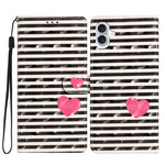 3D Pattern Leather Phone Case, For iPhone 16 Plus, For iPhone 16