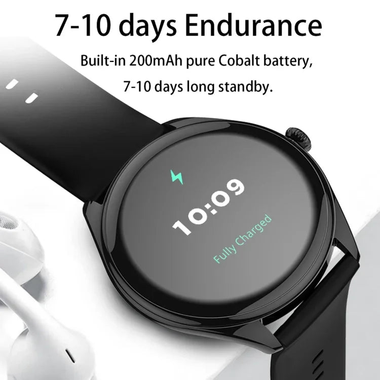 Montre connectée MT55 avec écran AMOLED HD de 1,43 pouce, ultra-fine, fonction appels et santé, bracelet en silicone