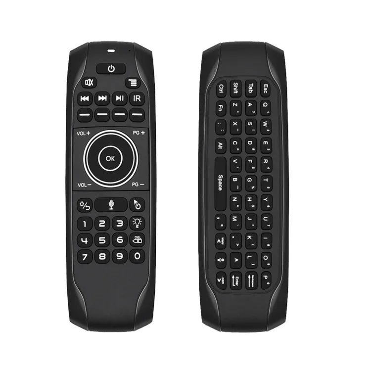 Souris aérienne G7V Pro 2,4 GHz avec rétroéclairage LED, clavier et télécommande sans fil avec gyroscope pour boîtier TV Android/PC, compatible avec la commande vocale intelligente.