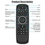 Souris aérienne G7V Pro 2,4 GHz avec rétroéclairage LED, clavier et télécommande sans fil avec gyroscope pour boîtier TV Android/PC, compatible avec la commande vocale intelligente.