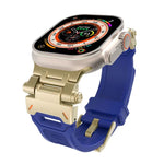 Bracelet de montre en TPU avec connecteur en acier inoxydable, compatible avec Apple Watch SE 2023 44 mm et Apple Watch Ultra 2 49 mm.