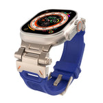 Bracelet de montre en TPU avec connecteur en acier inoxydable, compatible avec Apple Watch SE 2023 44 mm et Apple Watch Ultra 2 49 mm.