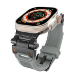 Bracelet de montre en TPU avec connecteur en acier inoxydable, compatible avec Apple Watch Series 7 45 mm et Apple Watch SE 44 mm.