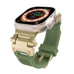 Bracelet de montre en TPU avec connecteur en acier inoxydable, compatible avec Apple Watch Series 6 44 mm et Apple Watch Series 5 44 mm.