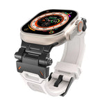 Bracelet de montre en TPU avec connecteur en acier inoxydable, compatible avec Apple Watch Series 6 44 mm et Apple Watch Series 5 44 mm.