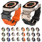 Bracelet de montre en TPU avec connecteur en acier inoxydable, compatible avec Apple Watch Series 4 44 mm et Apple Watch Series 3 42 mm.