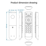 Souris aérienne G21 2,4 GHz avec clavier rétroéclairé LED, télécommande sans fil et gyroscope pour boîtier TV Android/PC, compatible avec la commande vocale intelligente, orange.