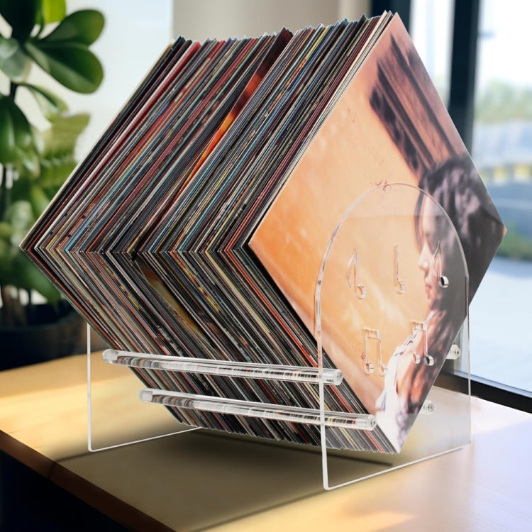 YX107 Présentoir de disques vinyles en acrylique, acrylique