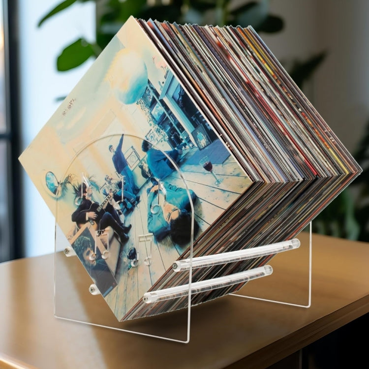 YX107 Présentoir de disques vinyles en acrylique, acrylique