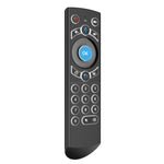 Souris aérienne G21 2,4 GHz avec clavier rétroéclairé LED, télécommande sans fil et gyroscope pour boîtier TV Android/PC, compatible avec la commande vocale intelligente, bleu