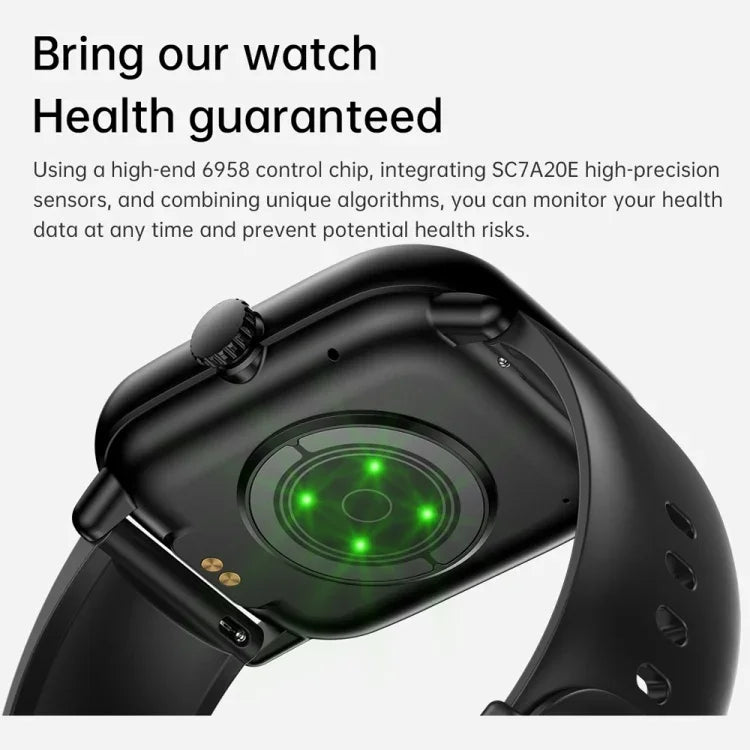 Montre connectée Y80 avec écran IPS HD de 2,01 pouces, compatible avec les appels Bluetooth et le suivi de la santé