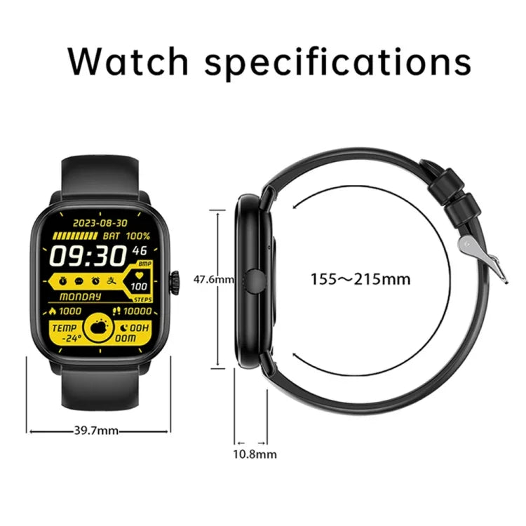 Montre connectée Y80 avec écran IPS HD de 2,01 pouces, compatible avec les appels Bluetooth et le suivi de la santé
