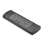 Souris aérienne MX3 2,4 GHz avec rétroéclairage LED, clavier et télécommande sans fil avec gyroscope pour boîtier TV Android / PC