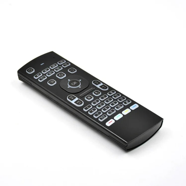 Souris aérienne MX3 2,4 GHz avec rétroéclairage LED, clavier et télécommande sans fil avec gyroscope pour boîtier TV Android / PC