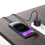 Câble de données en alliage d'aluminium USAMS SJ729 30W USB-C/Type-C vers 8 broches, longueur : 1,2m, SJ729