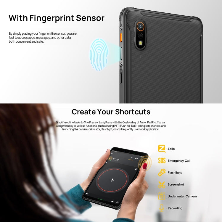 Tablette robuste Ulefone Armor Pad Pro, écran 8 pouces Android 13 MediaTek MT8788 Octa Core Réseau 4G, Prise EU, Armor Pad Pro
