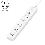 Multiprise de voyage LDNIO SC5319 5 positions pour maison et bureau avec ports USB 38W, longueur du câble : 2 m, prise EU, prise UK, prise US