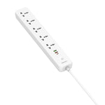 Multiprise de voyage LDNIO SC5319 5 positions pour maison et bureau avec ports USB 38W, longueur du câble : 2 m, prise EU, prise UK, prise US