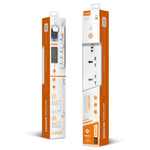 Multiprise de voyage LDNIO SC5319 5 positions pour maison et bureau avec ports USB 38W, longueur du câble : 2 m, prise EU, prise UK, prise US