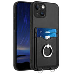 Coque de téléphone avec porte-cartes à anneau R20, pour iPhone 14 Plus, pour iPhone 14, pour iPhone 14 Pro, pour iPhone 14 Pro Max, pour iPhone SE 2022 / SE 2020 / 8, pour iPhone 13 Pro Max, pour iPhone 13 Pro, pour iPhone 13