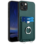 Coque de téléphone avec porte-cartes à anneau R20, pour iPhone 14 Plus, pour iPhone 14, pour iPhone 14 Pro, pour iPhone 14 Pro Max, pour iPhone SE 2022 / SE 2020 / 8, pour iPhone 13 Pro Max, pour iPhone 13 Pro, pour iPhone 13