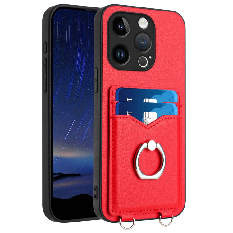 Coque de téléphone avec porte-cartes à anneau R20, pour iPhone 14 Plus, pour iPhone 14, pour iPhone 14 Pro, pour iPhone 14 Pro Max, pour iPhone SE 2022 / SE 2020 / 8, pour iPhone 13 Pro Max, pour iPhone 13 Pro, pour iPhone 13