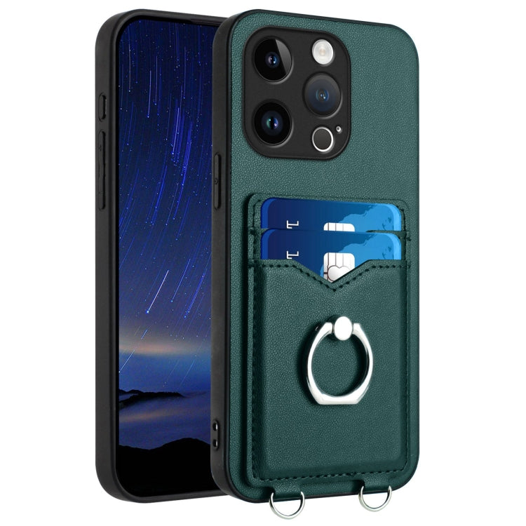 Coque de téléphone avec porte-cartes à anneau R20, pour iPhone 14 Plus, pour iPhone 14, pour iPhone 14 Pro, pour iPhone 14 Pro Max, pour iPhone SE 2022 / SE 2020 / 8, pour iPhone 13 Pro Max, pour iPhone 13 Pro, pour iPhone 13