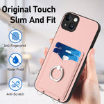 Coque de téléphone avec porte-cartes à anneau R20, pour iPhone 14 Plus, pour iPhone 14, pour iPhone 14 Pro, pour iPhone 14 Pro Max, pour iPhone SE 2022 / SE 2020 / 8, pour iPhone 13 Pro Max, pour iPhone 13 Pro, pour iPhone 13