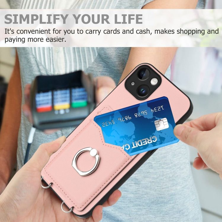 Coque de téléphone avec porte-cartes à anneau R20, pour iPhone 14 Plus, pour iPhone 14, pour iPhone 14 Pro, pour iPhone 14 Pro Max, pour iPhone SE 2022 / SE 2020 / 8, pour iPhone 13 Pro Max, pour iPhone 13 Pro, pour iPhone 13