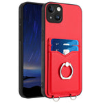 Coque de téléphone avec porte-cartes à anneau R20, pour iPhone 14 Plus, pour iPhone 14, pour iPhone 14 Pro, pour iPhone 14 Pro Max, pour iPhone SE 2022 / SE 2020 / 8, pour iPhone 13 Pro Max, pour iPhone 13 Pro, pour iPhone 13