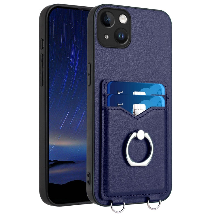 Coque de téléphone avec porte-cartes à anneau R20, pour iPhone 14 Plus, pour iPhone 14, pour iPhone 14 Pro, pour iPhone 14 Pro Max, pour iPhone SE 2022 / SE 2020 / 8, pour iPhone 13 Pro Max, pour iPhone 13 Pro, pour iPhone 13