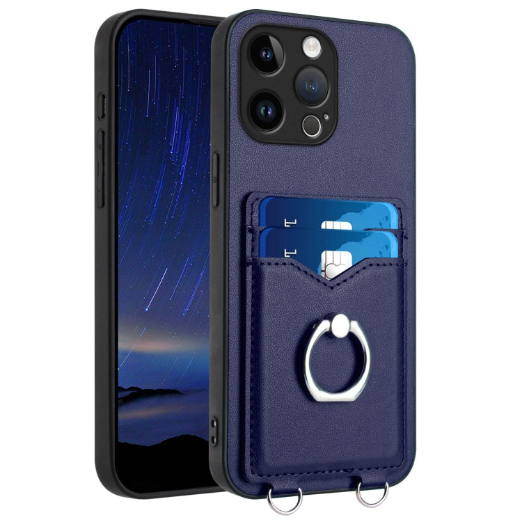 Coque de téléphone avec porte-cartes à anneau R20, pour iPhone 14 Plus, pour iPhone 14, pour iPhone 14 Pro, pour iPhone 14 Pro Max, pour iPhone SE 2022 / SE 2020 / 8, pour iPhone 13 Pro Max, pour iPhone 13 Pro, pour iPhone 13