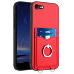 Coque de téléphone avec porte-cartes à anneau R20, pour iPhone 14 Plus, pour iPhone 14, pour iPhone 14 Pro, pour iPhone 14 Pro Max, pour iPhone SE 2022 / SE 2020 / 8, pour iPhone 13 Pro Max, pour iPhone 13 Pro, pour iPhone 13