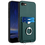 Coque de téléphone avec porte-cartes à anneau R20, pour iPhone 14 Plus, pour iPhone 14, pour iPhone 14 Pro, pour iPhone 14 Pro Max, pour iPhone SE 2022 / SE 2020 / 8, pour iPhone 13 Pro Max, pour iPhone 13 Pro, pour iPhone 13