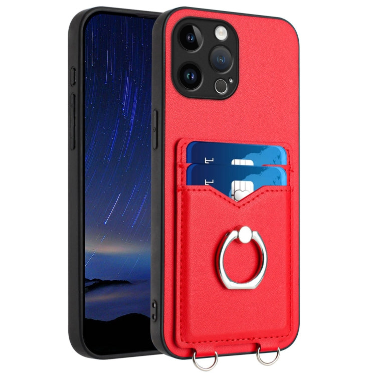 Coque de téléphone avec porte-cartes à anneau R20, pour iPhone 14 Plus, pour iPhone 14, pour iPhone 14 Pro, pour iPhone 14 Pro Max, pour iPhone SE 2022 / SE 2020 / 8, pour iPhone 13 Pro Max, pour iPhone 13 Pro, pour iPhone 13