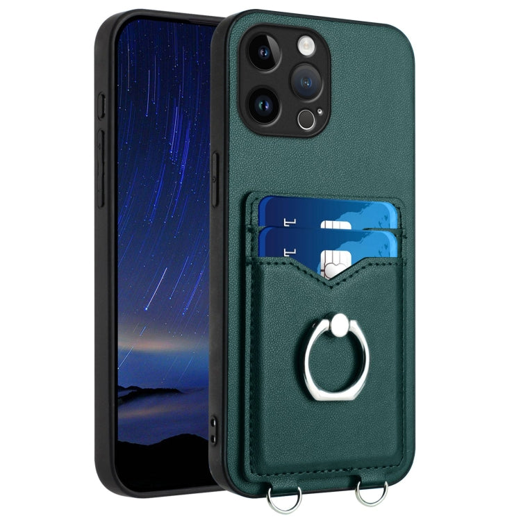 Coque de téléphone avec porte-cartes à anneau R20, pour iPhone 14 Plus, pour iPhone 14, pour iPhone 14 Pro, pour iPhone 14 Pro Max, pour iPhone SE 2022 / SE 2020 / 8, pour iPhone 13 Pro Max, pour iPhone 13 Pro, pour iPhone 13