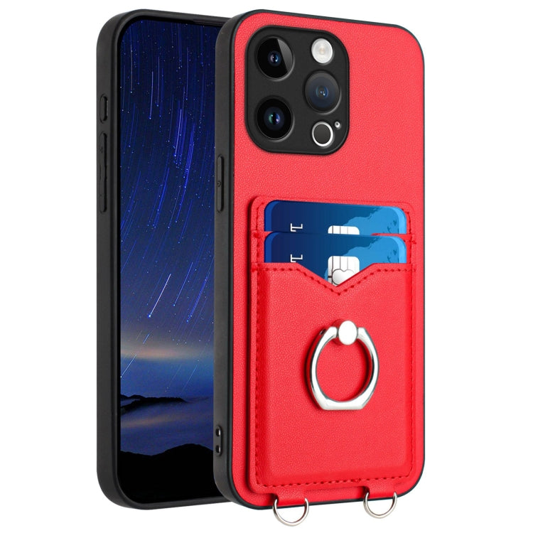Coque de téléphone avec porte-cartes à anneau R20, pour iPhone 14 Plus, pour iPhone 14, pour iPhone 14 Pro, pour iPhone 14 Pro Max, pour iPhone SE 2022 / SE 2020 / 8, pour iPhone 13 Pro Max, pour iPhone 13 Pro, pour iPhone 13