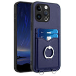 Coque de téléphone avec porte-cartes à anneau R20, pour iPhone 14 Plus, pour iPhone 14, pour iPhone 14 Pro, pour iPhone 14 Pro Max, pour iPhone SE 2022 / SE 2020 / 8, pour iPhone 13 Pro Max, pour iPhone 13 Pro, pour iPhone 13