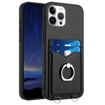 Coque de téléphone R20 Ring Card Holder, Pour iPhone 13 mini, Pour iPhone 12, Pour iPhone 12 Pro Max, Pour iPhone 12 Pro, Pour iPhone 12 mini, Pour iPhone 11 Pro Max, Pour iPhone 11, Pour iPhone 11 Pro