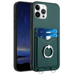 Coque de téléphone R20 Ring Card Holder, Pour iPhone 13 mini, Pour iPhone 12, Pour iPhone 12 Pro Max, Pour iPhone 12 Pro, Pour iPhone 12 mini, Pour iPhone 11 Pro Max, Pour iPhone 11, Pour iPhone 11 Pro