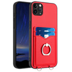 Coque de téléphone R20 Ring Card Holder, Pour iPhone 13 mini, Pour iPhone 12, Pour iPhone 12 Pro Max, Pour iPhone 12 Pro, Pour iPhone 12 mini, Pour iPhone 11 Pro Max, Pour iPhone 11, Pour iPhone 11 Pro